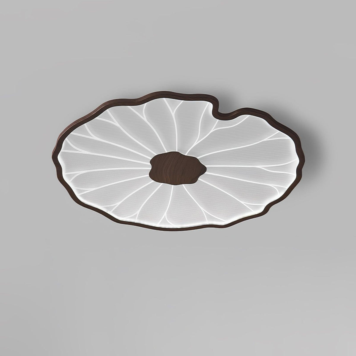 Lotus Leaf Wood Grain Ceiling Lamp, view 8