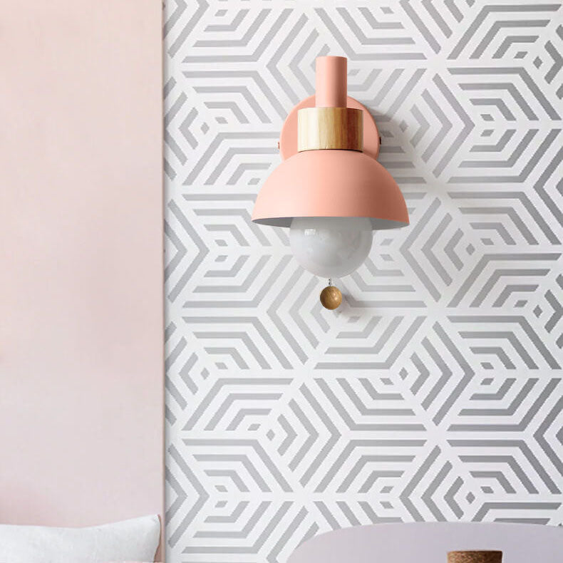 Globe Wall Sconce in berry pink