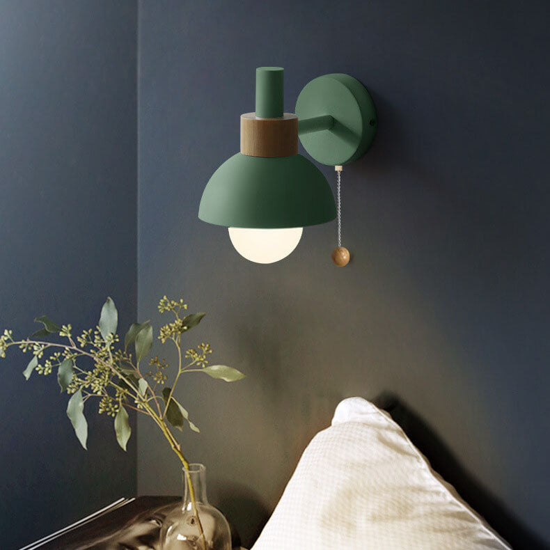 Globe Wall Sconce in mustard green