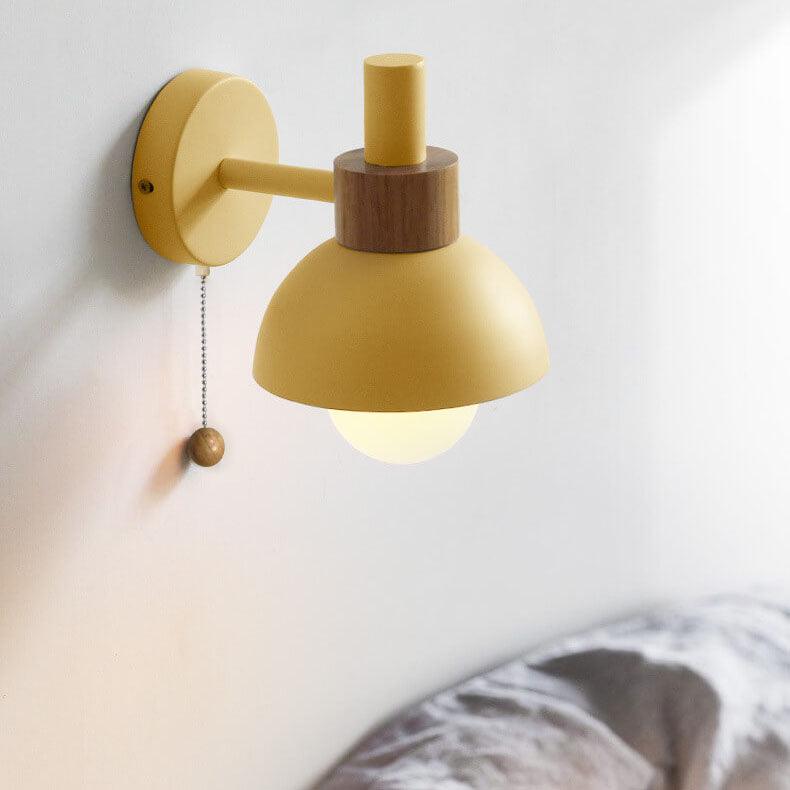 Globe Wall Sconce in wheat yellow