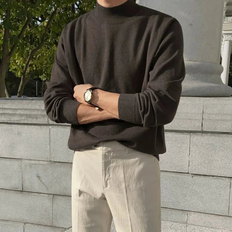 Men's Plush Turtleneck Sweater, view 1