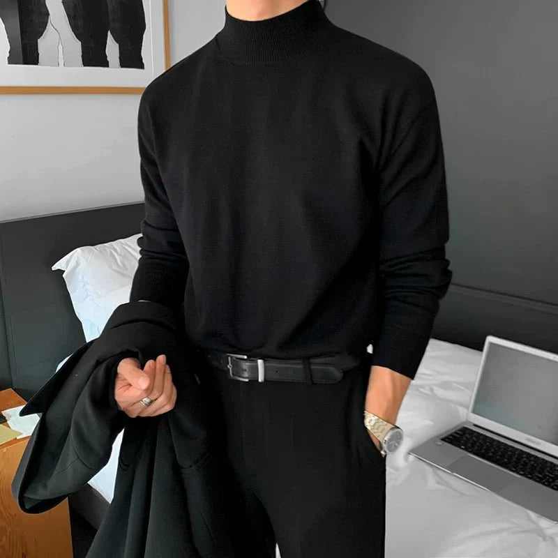 Men's Plush Turtleneck Sweater, view 2