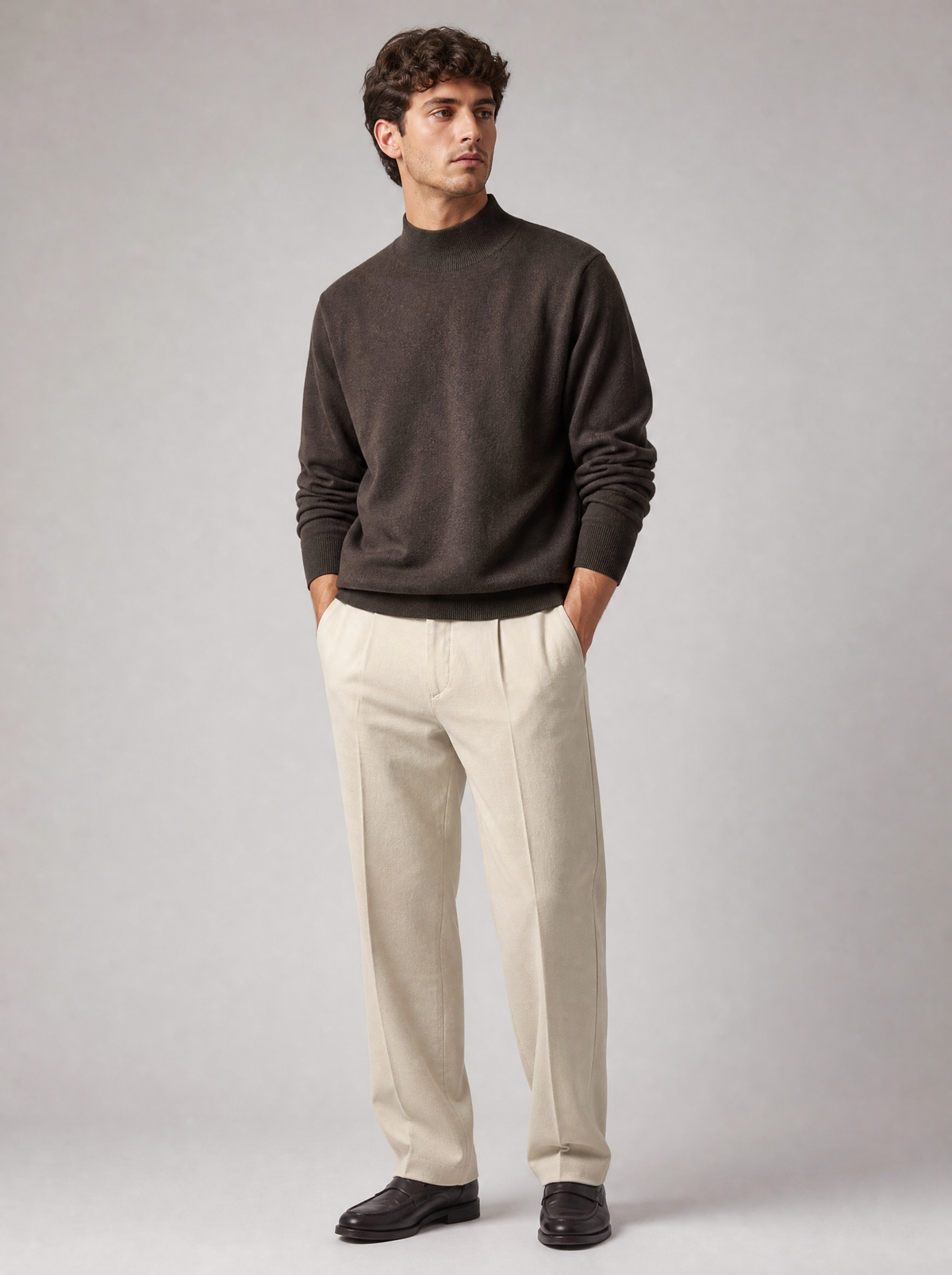 Men's Plush Turtleneck Sweater, main photo