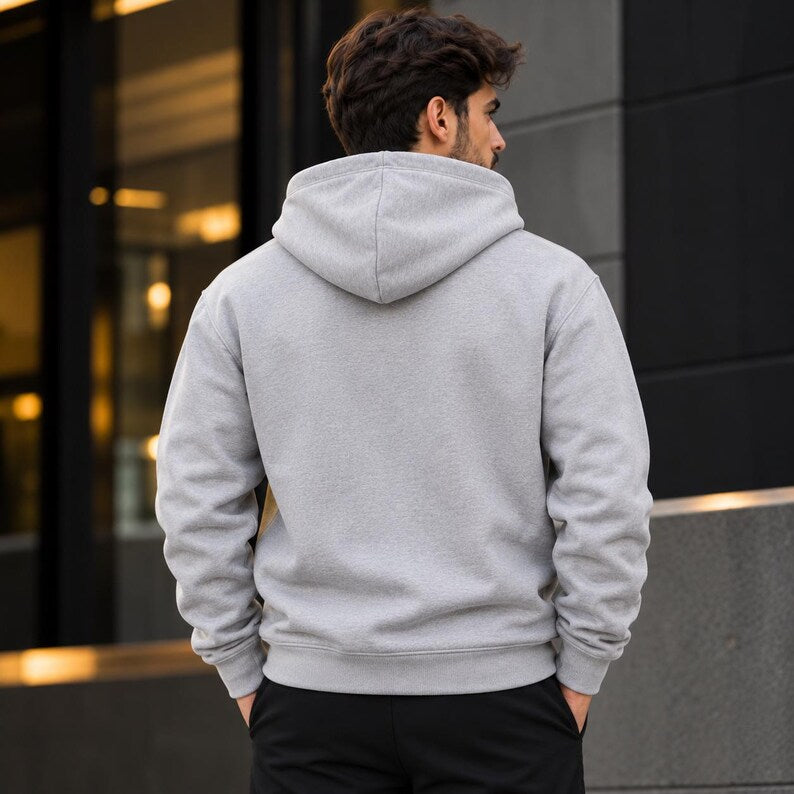 Heavyweight Fleece Hoodie in gray