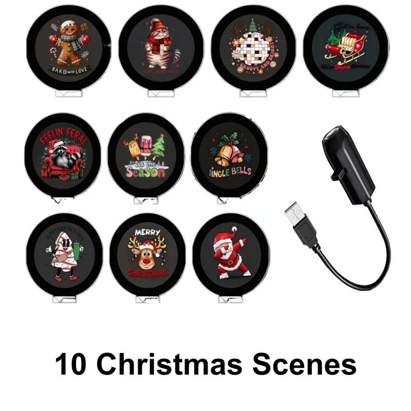 Mini USB Christmas Projector Light, view 5