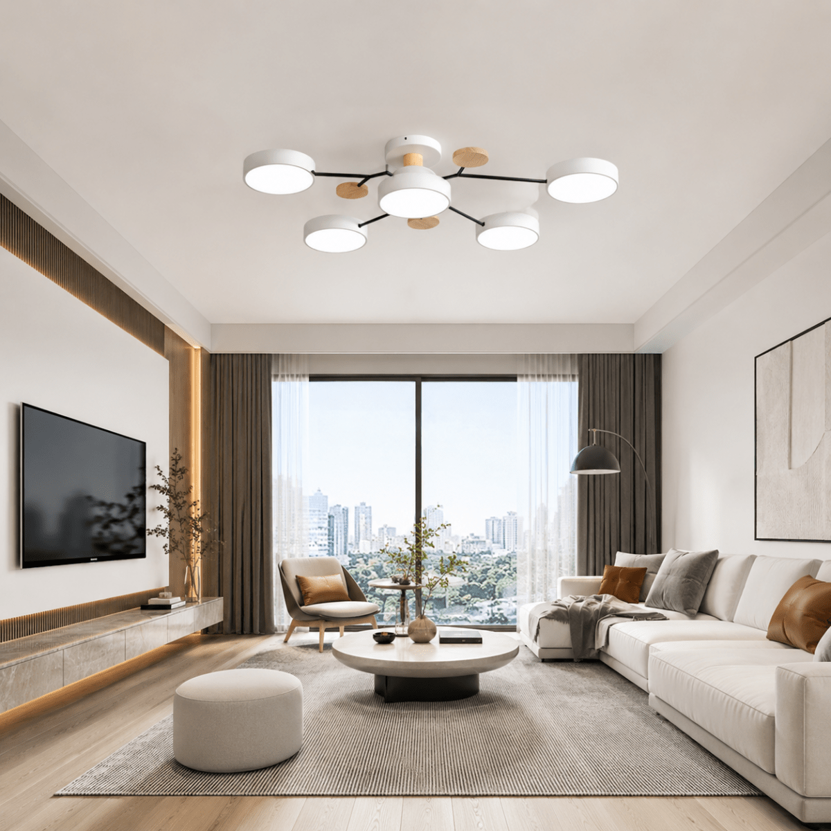 Round Shade LED Ceiling Light, view 4