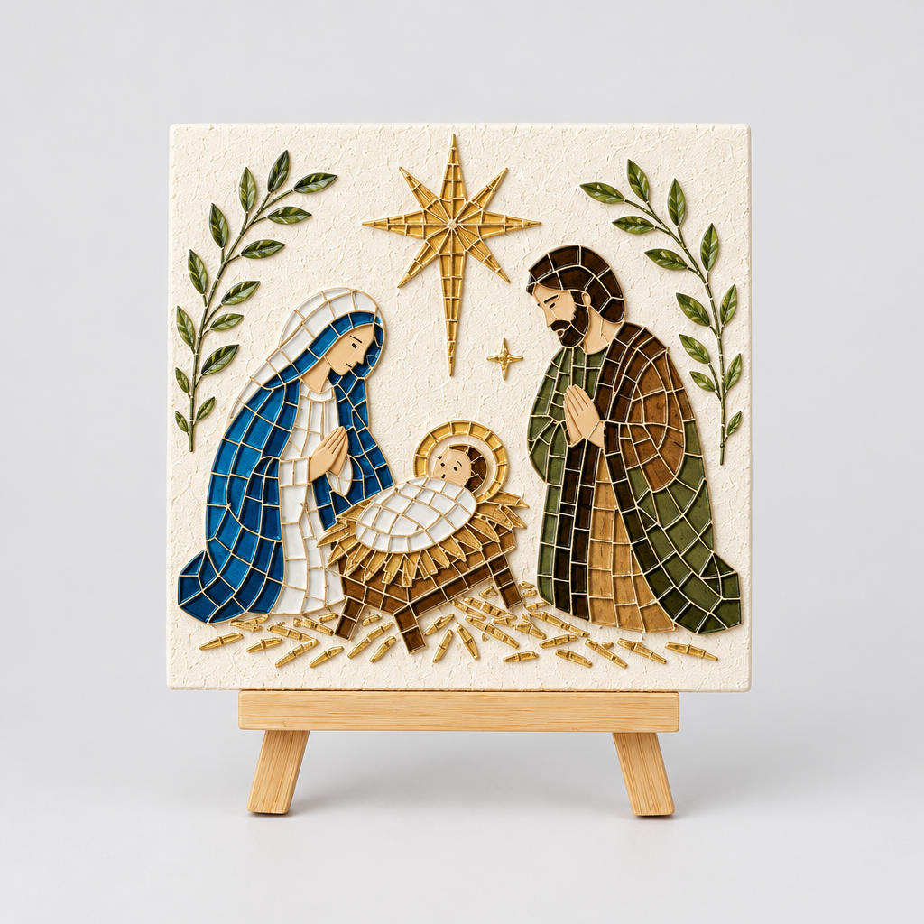 Nativity Easel Mosaic Craft Kit product photo