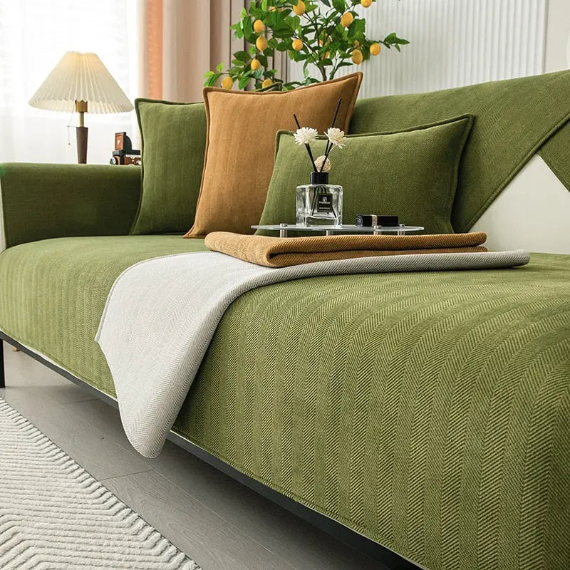 Non-Slip Chenille Sofa Cover, view 5