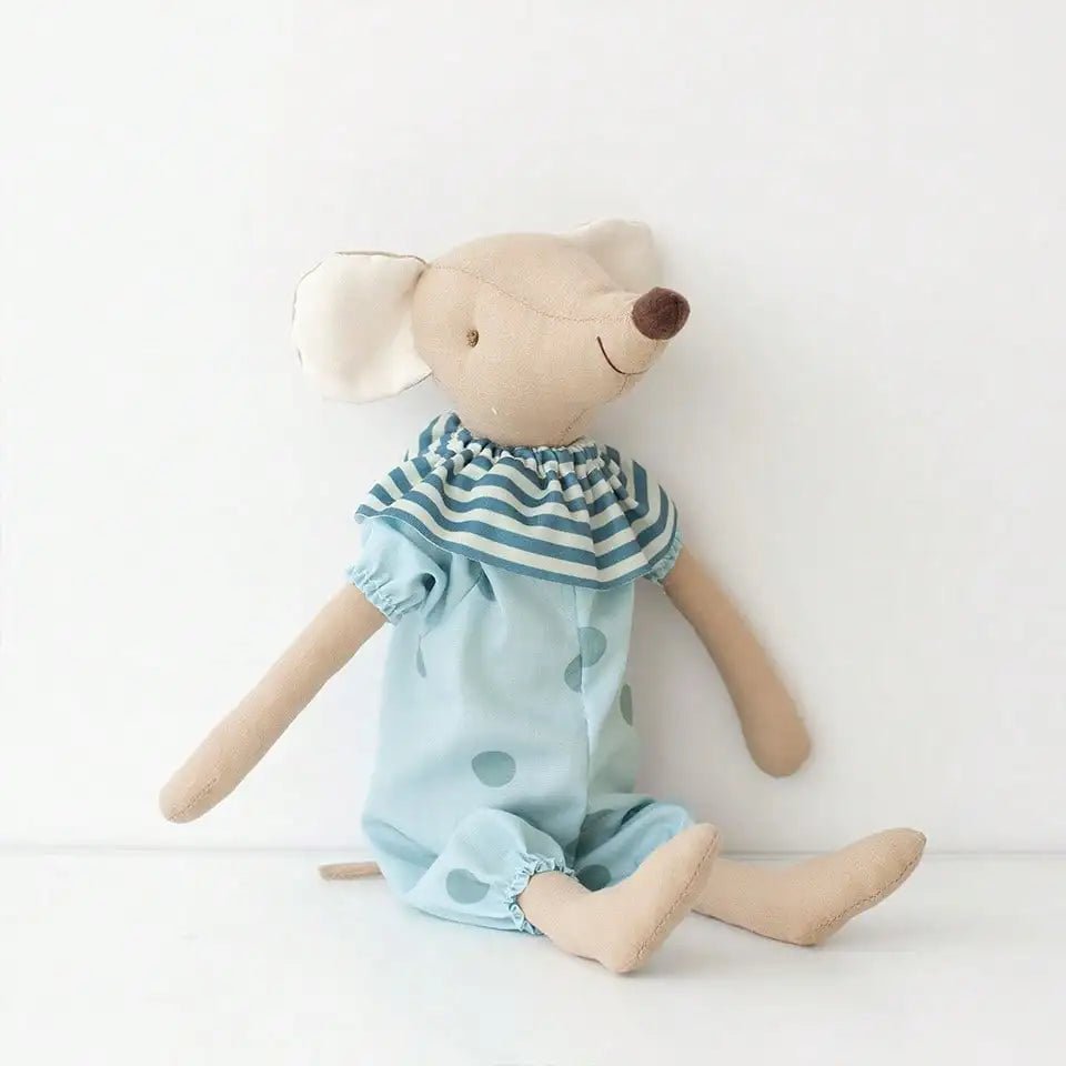 Nordic Christmas Mouse Doll, Blue Mouse