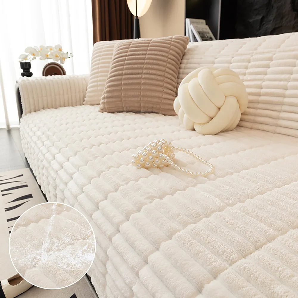 One Piece Couch Cover in cream