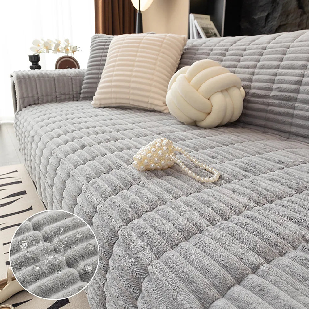 One Piece Couch Cover in light grey