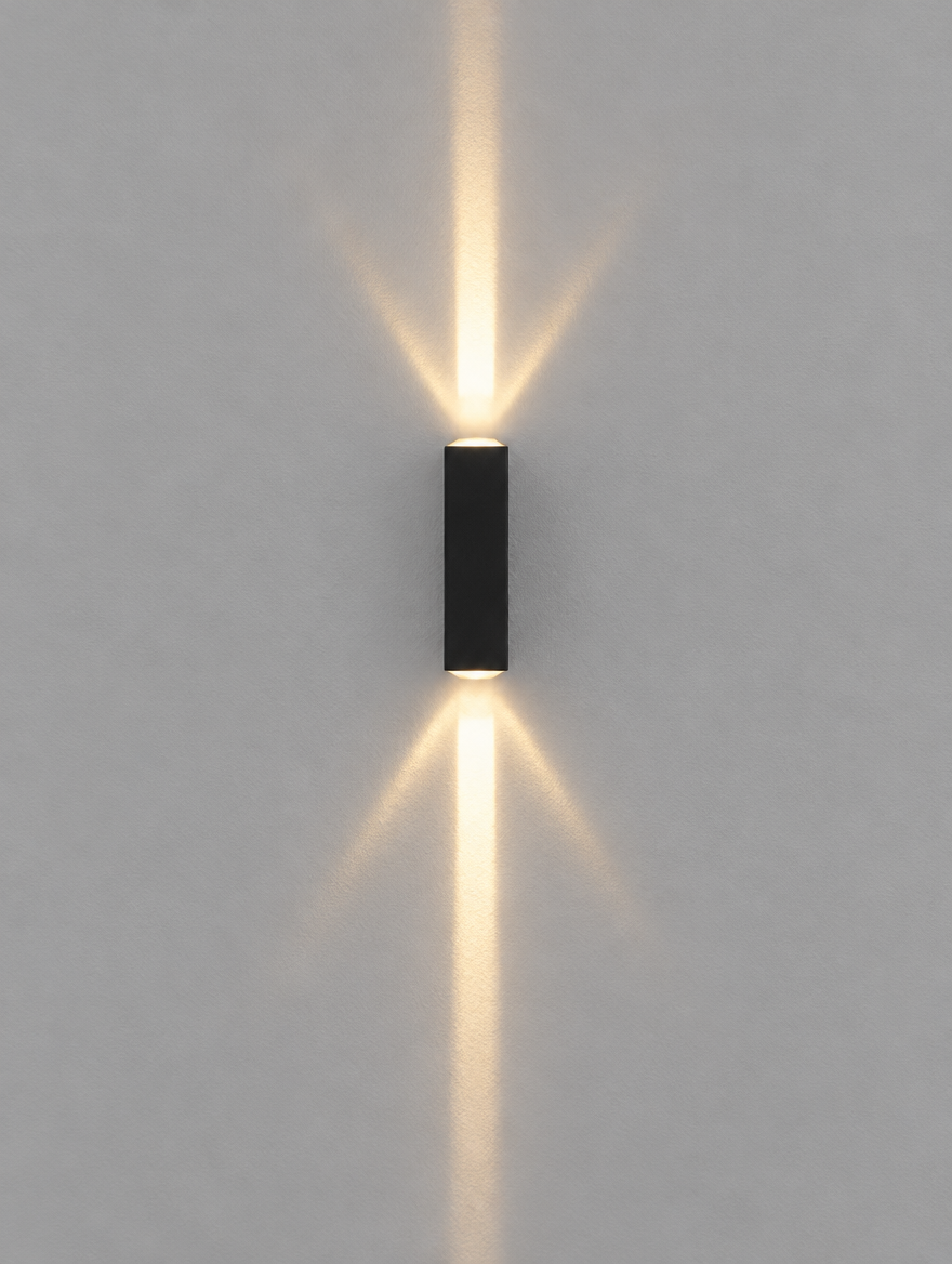 Outdoor Wall Light, product photo on a light grey background