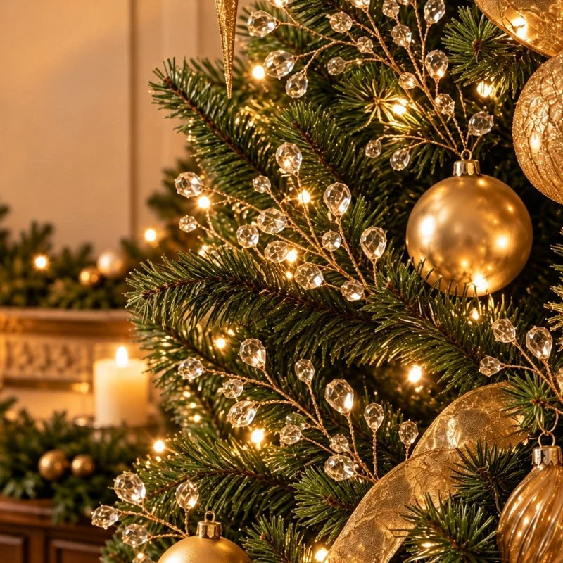 Pearl and Crystal Christmas Tree Picks, view 1