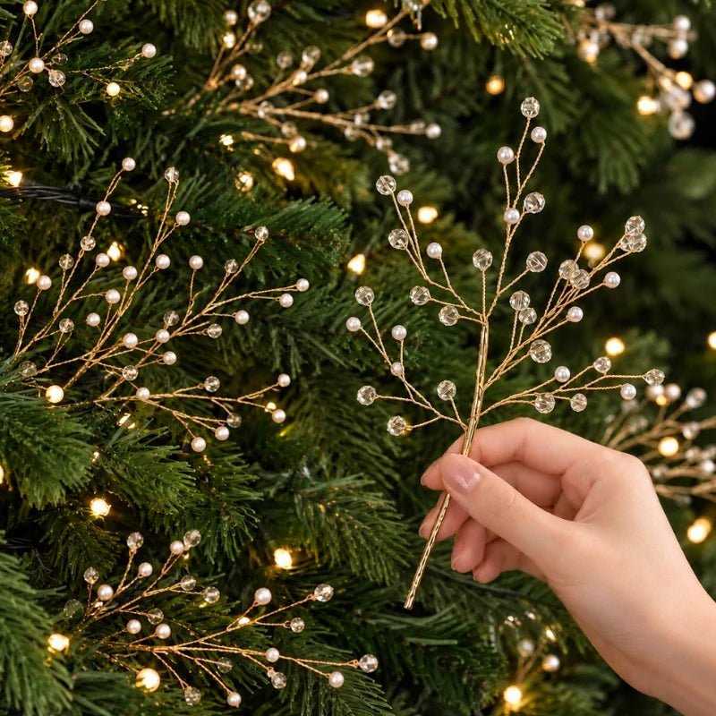 Pearl and Crystal Christmas Tree Picks, view 10