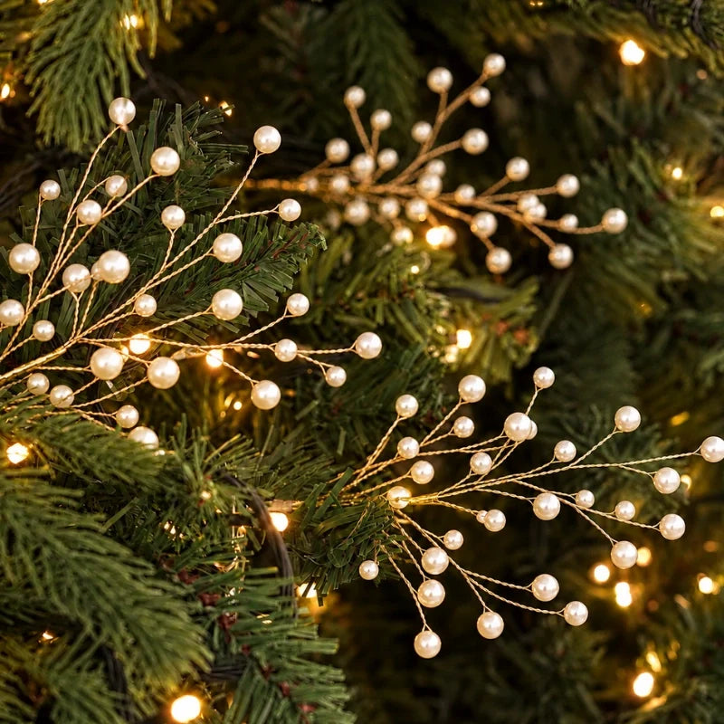 Pearl and Crystal Christmas Tree Picks, view 2