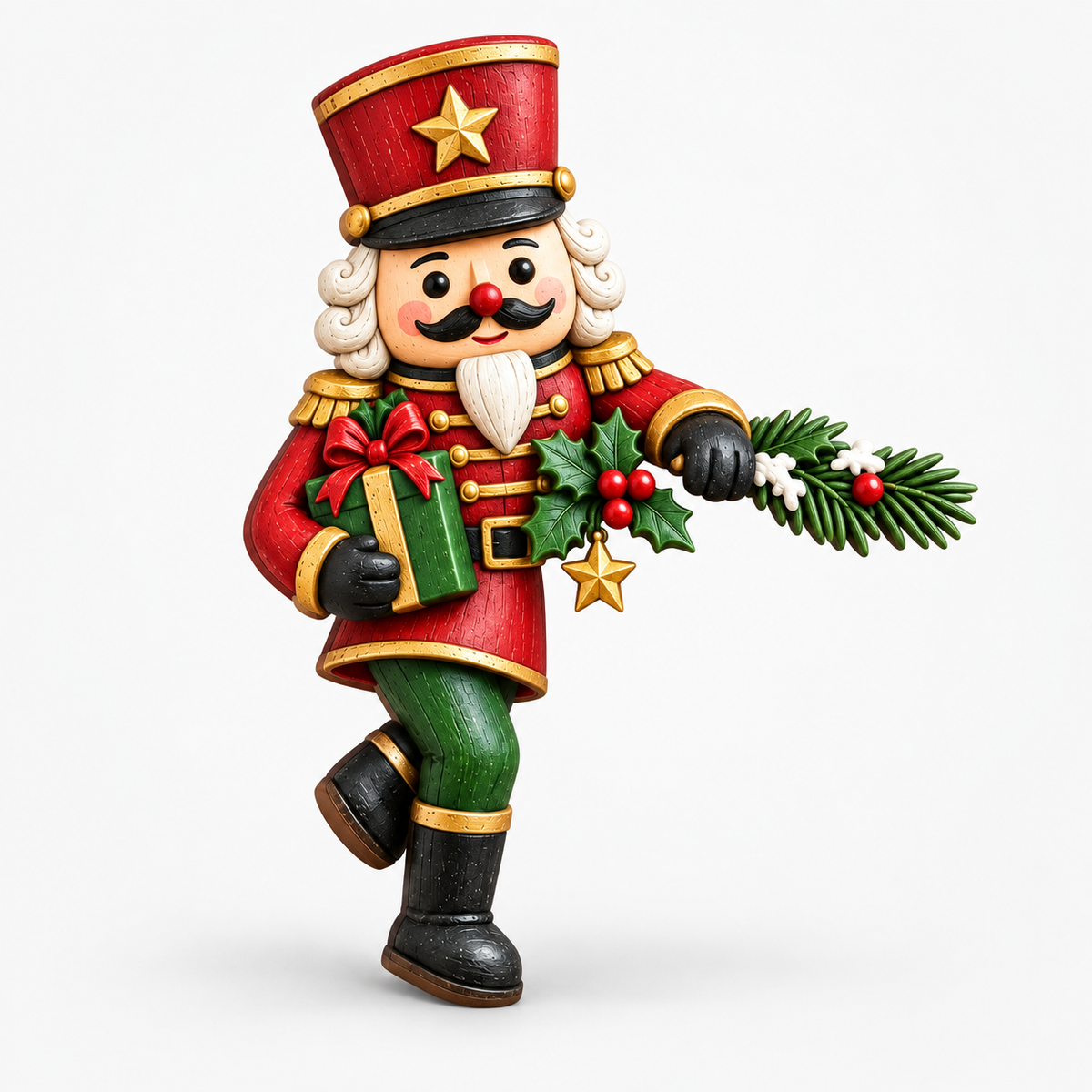 Peekaboo Santa Christmas Doorway Corner Decoration, Nutcracker