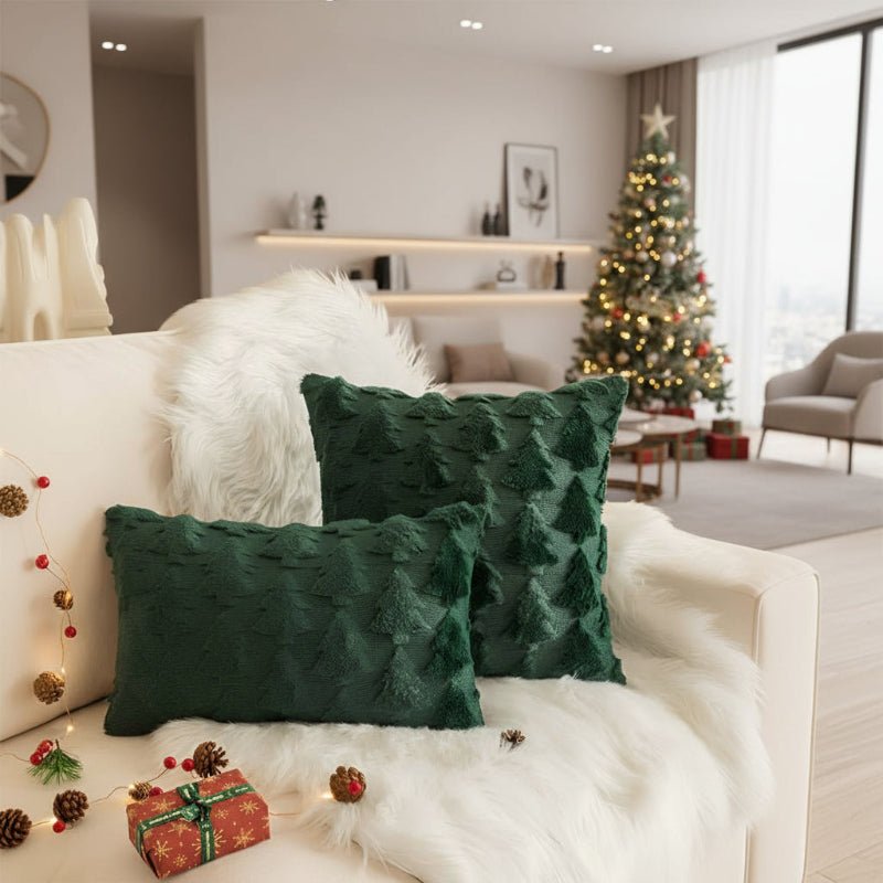 Plush Christmas Tree Pillow Cover, view 3