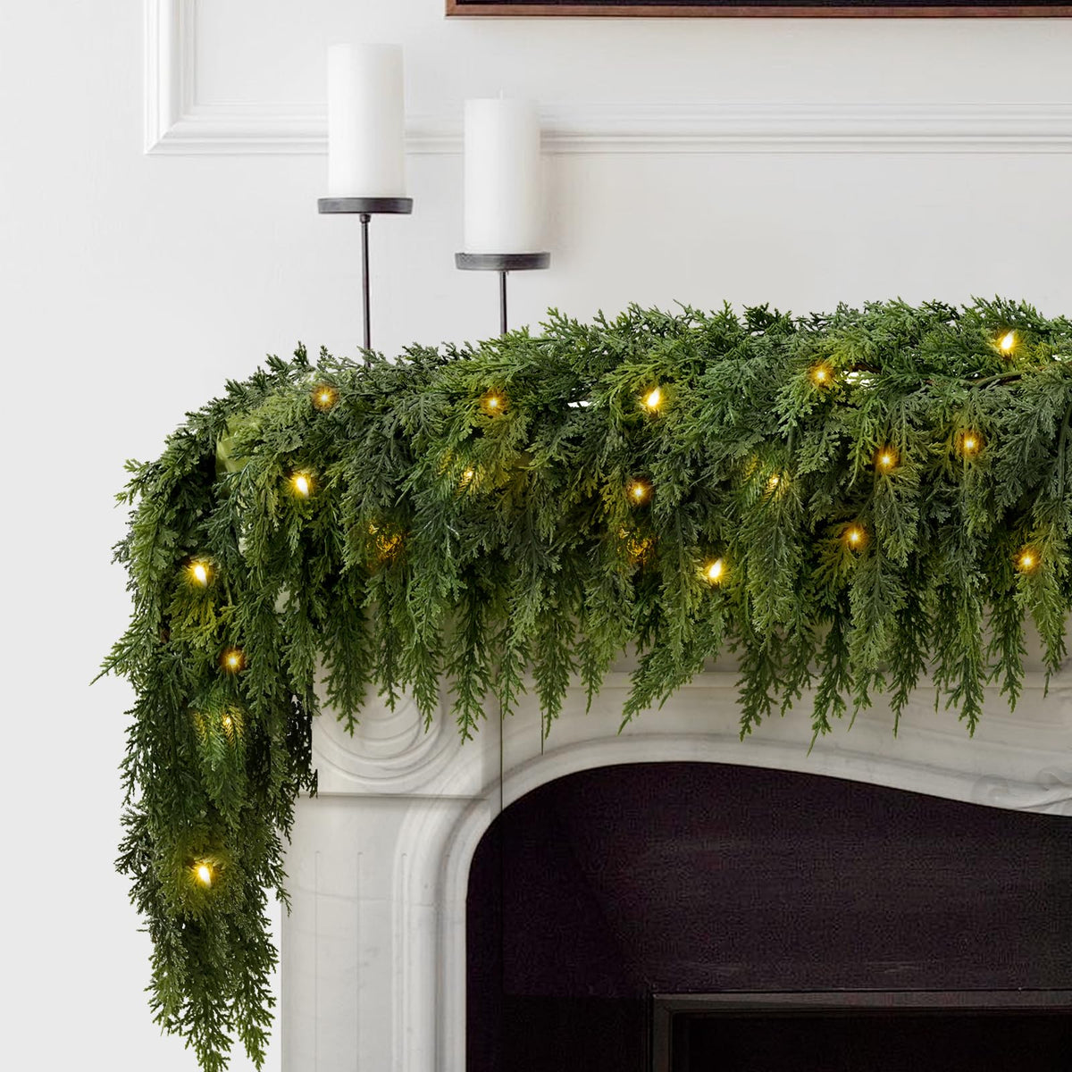 Pre-Lit Cedar Garland, view 1