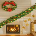 Pre-Lit Pine Cone and Berry Garland, view 1