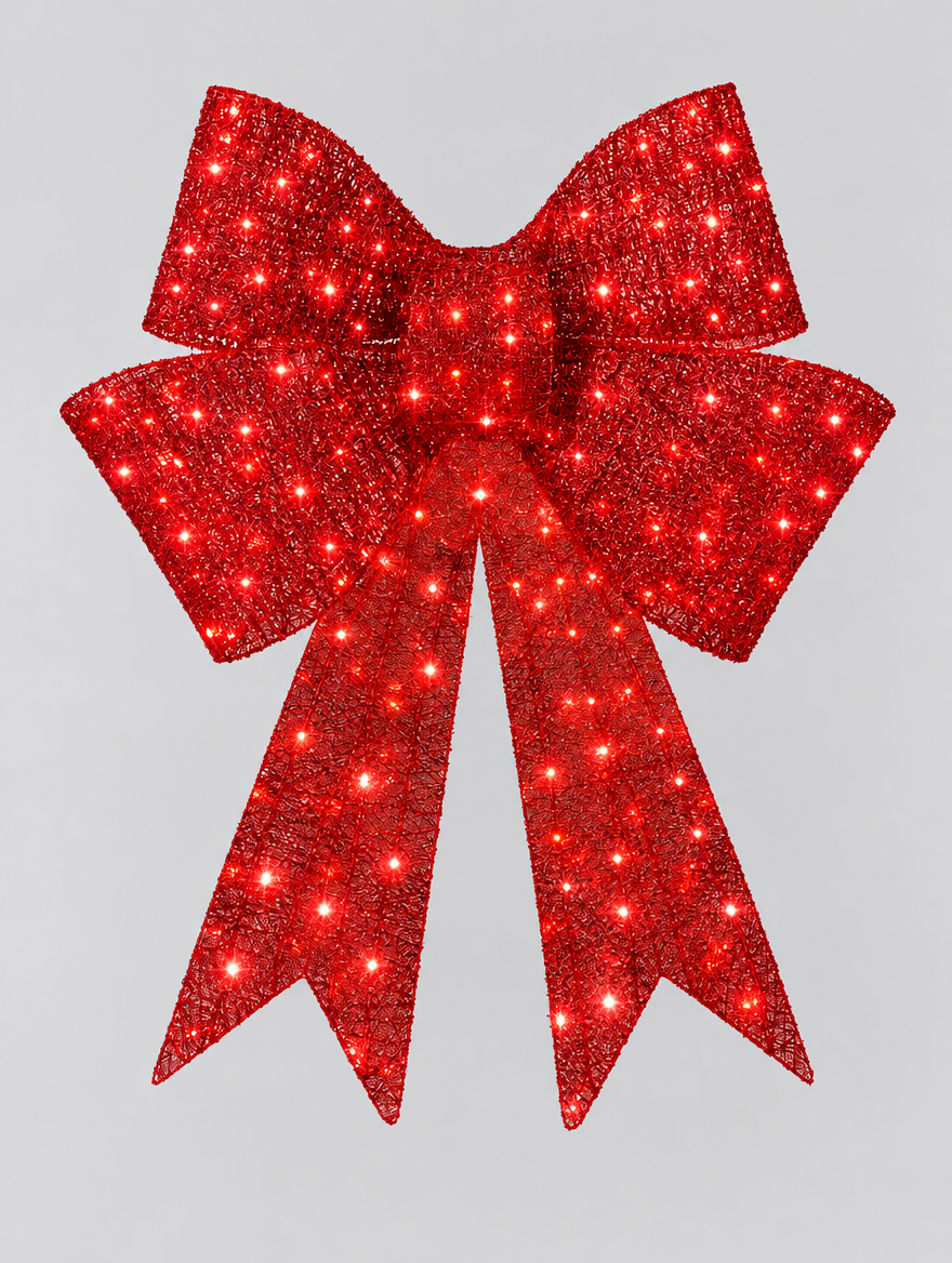 Pre-Lit Red Christmas Bow product photo