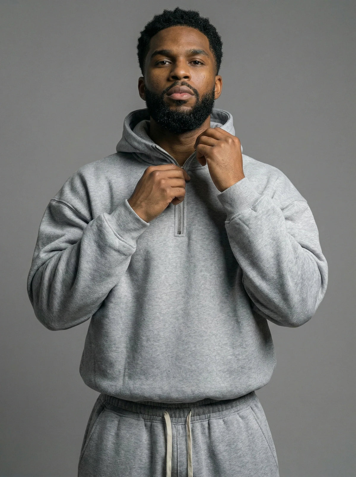 Quarter Zip Fleece Hoodie, view 1