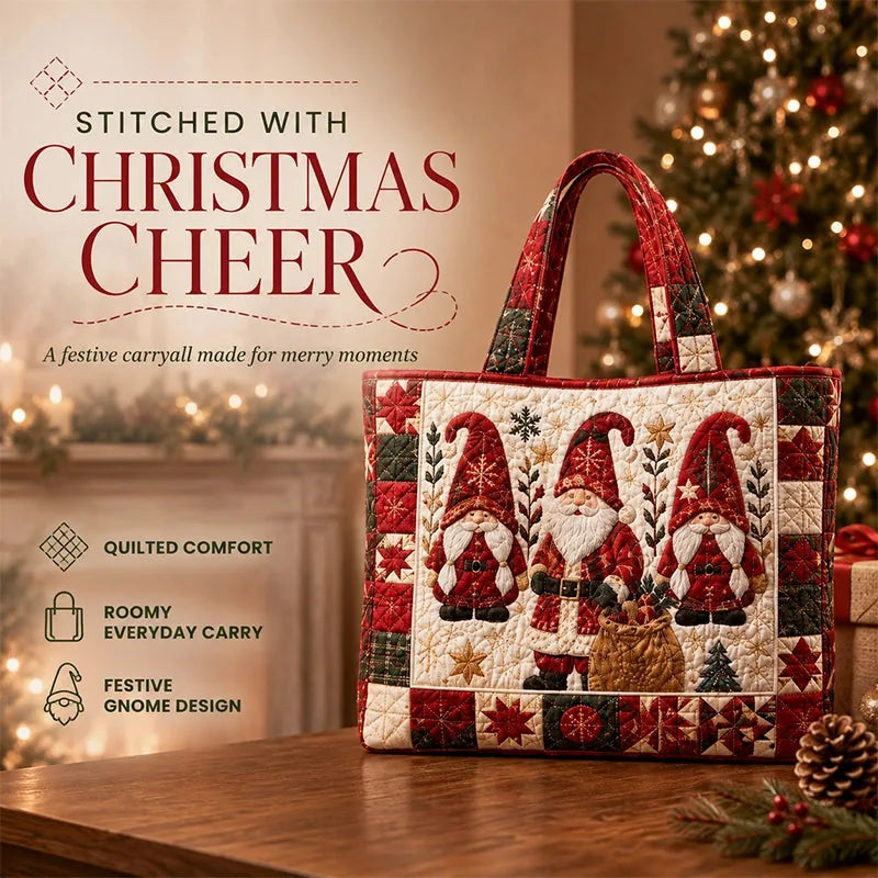 Quilted Christmas Tote Bag, view 1