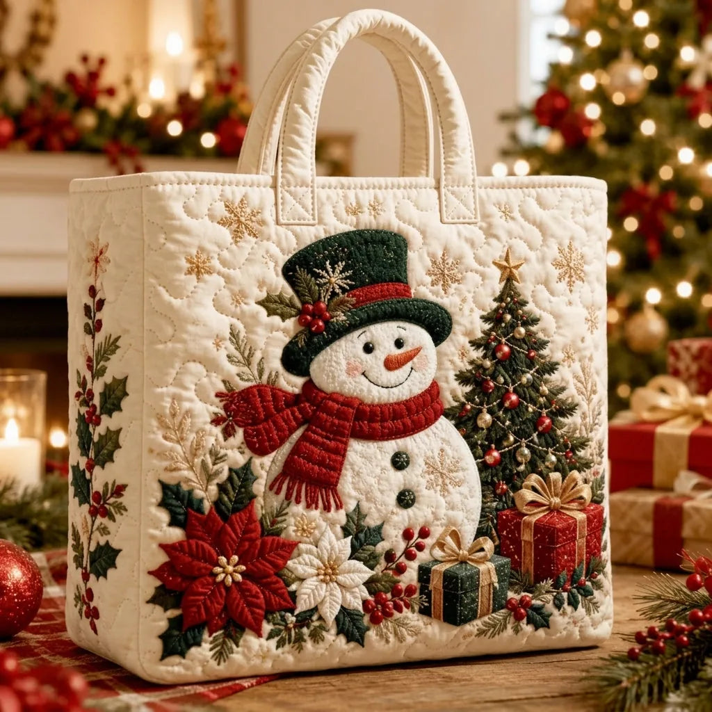 Quilted Christmas Tote Bag, view 11