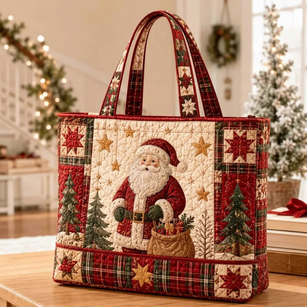 Quilted Christmas Tote Bag, view 12
