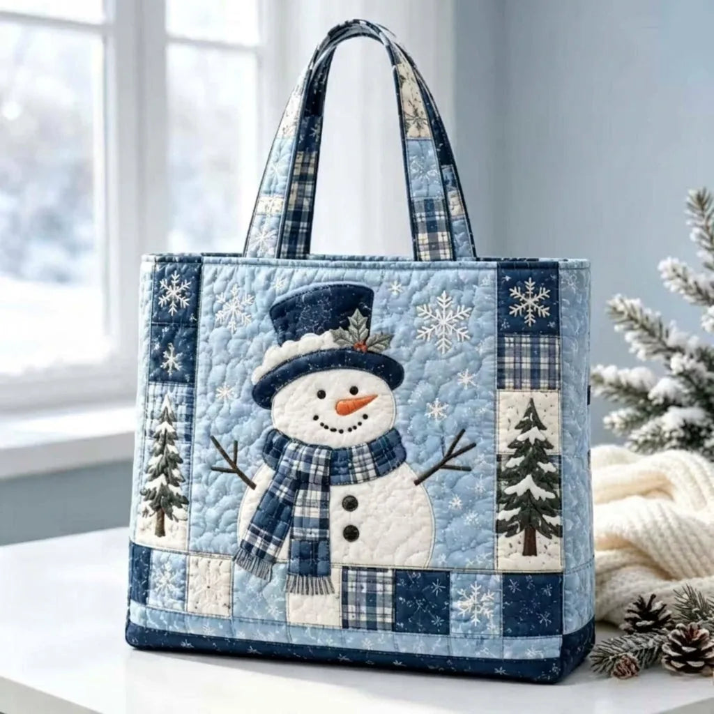 Quilted Christmas Tote Bag, view 3