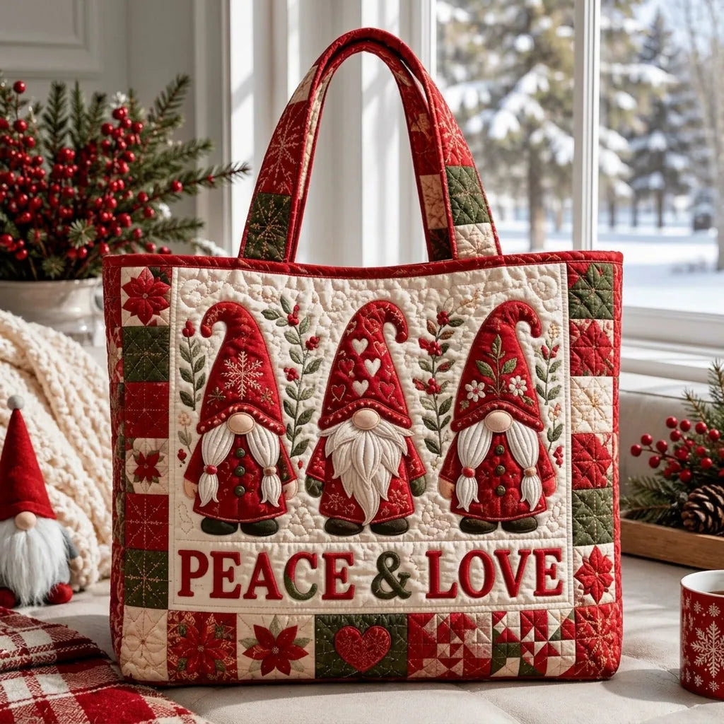 Quilted Christmas Tote Bag, view 6