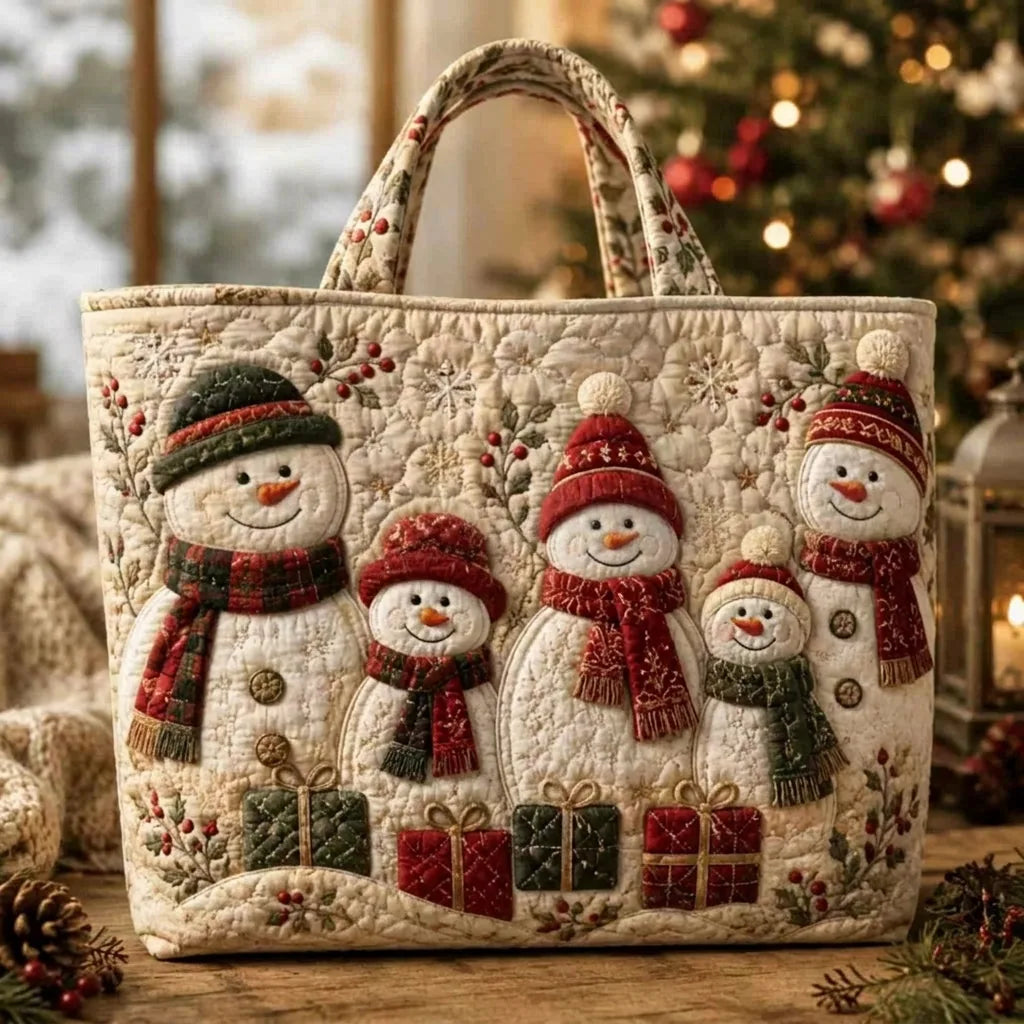 Quilted Christmas Tote Bag, view 8
