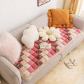 Quilted Patchwork Couch Cover in rose