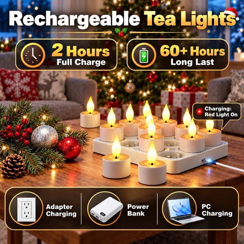 Rechargeable LED Tea Lights with Remote, view 6