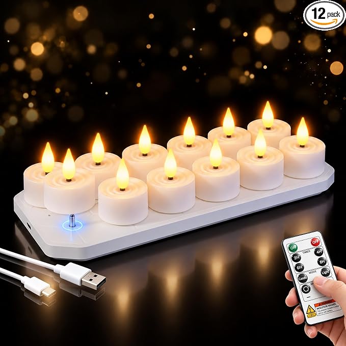 Rechargeable LED Tea Lights with Remote, view 9