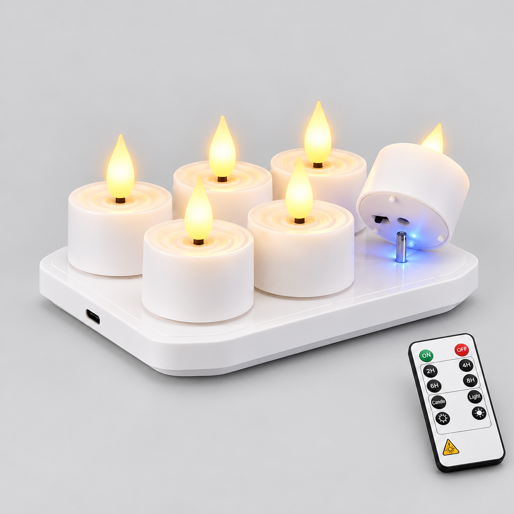 Rechargeable LED Tea Lights with Remote product photo