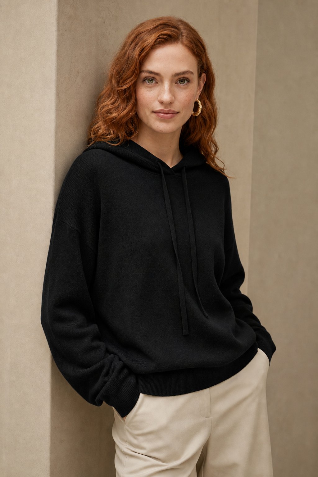 Relaxed Knit Hoodie, view 10