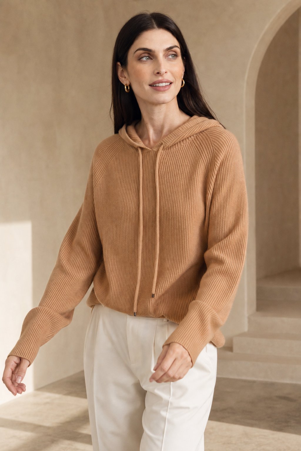 Relaxed Knit Hoodie, view 7
