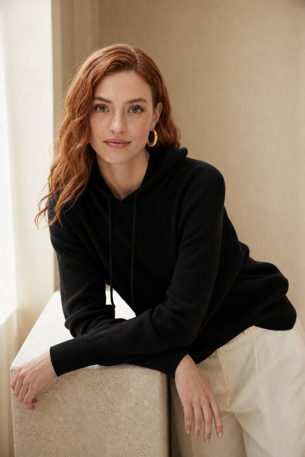 Relaxed Knit Hoodie, view 9