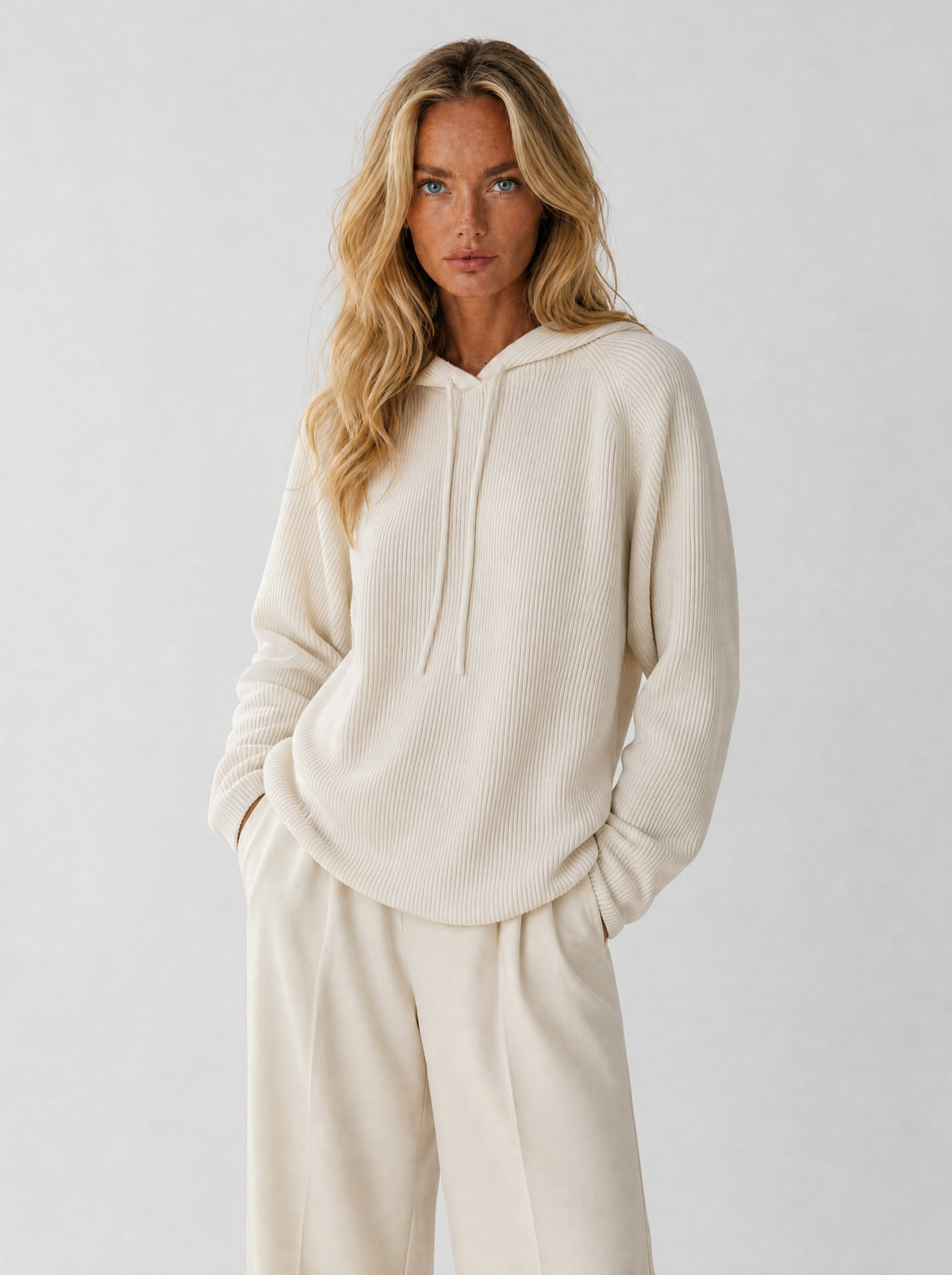 Relaxed Knit Hoodie, main photo