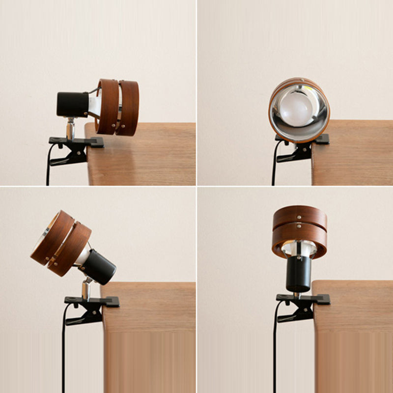 Round Wood Clip Lamp, photo 8