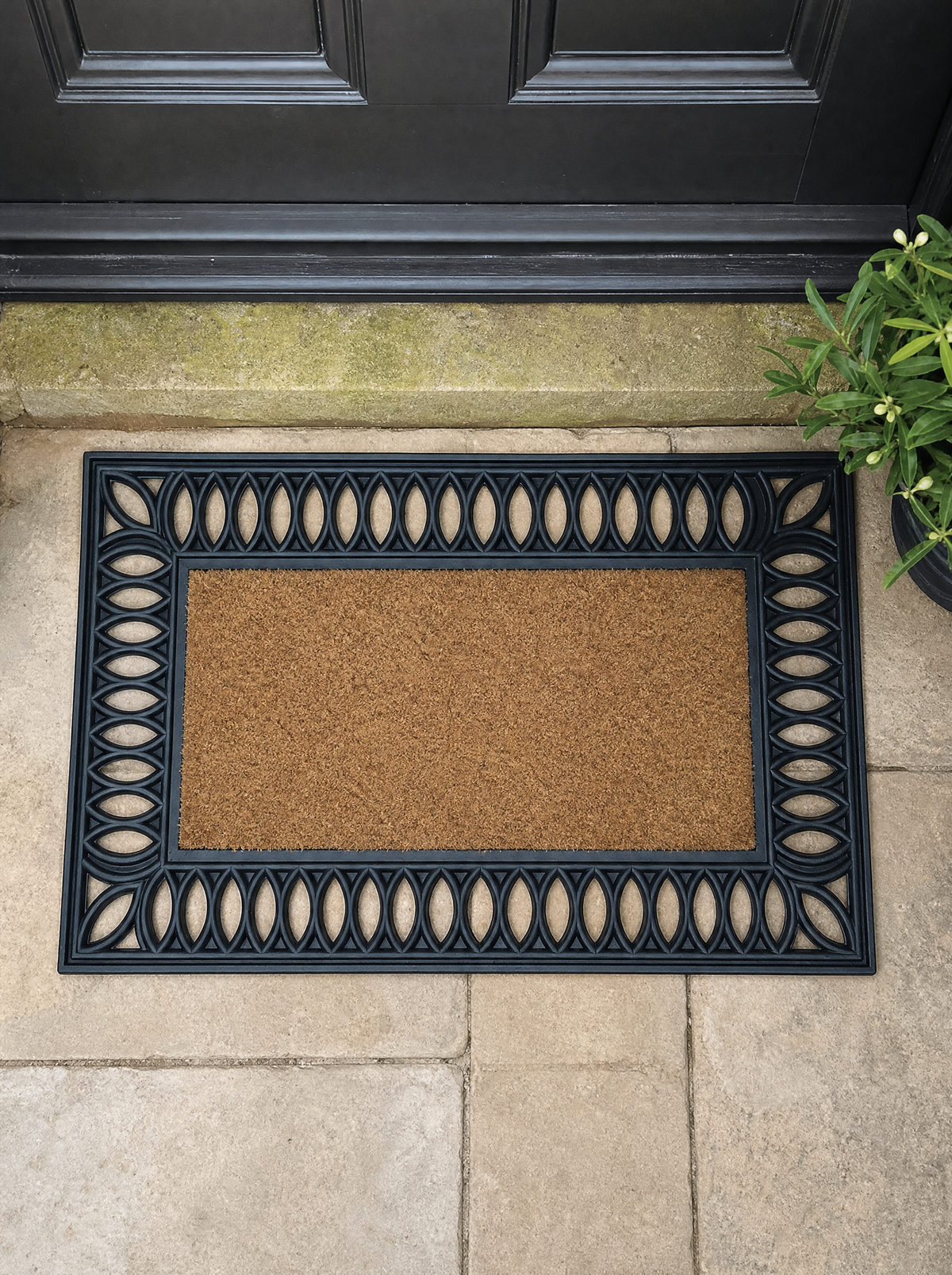 Rubber Leaf Border Doormat Frame, main photo