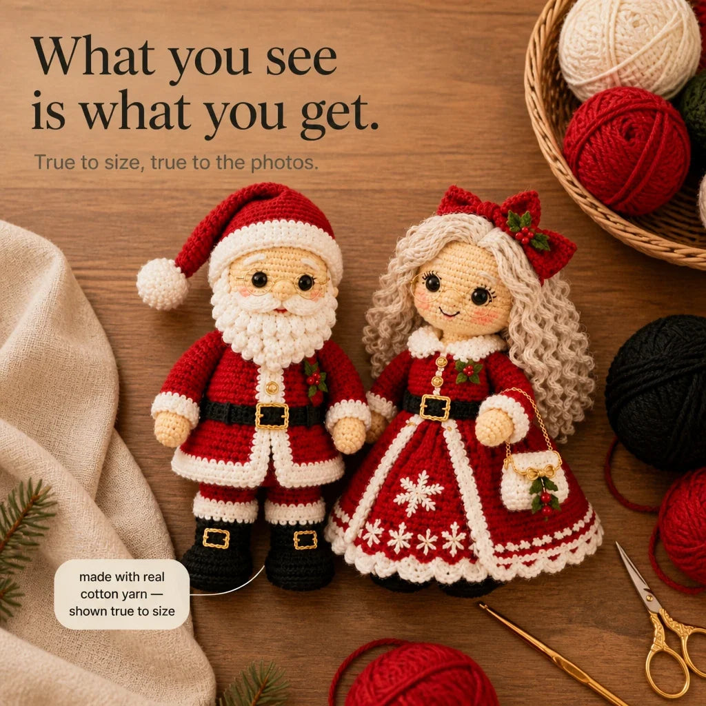 Santa and Mrs. Claus Crochet Kit, view 6