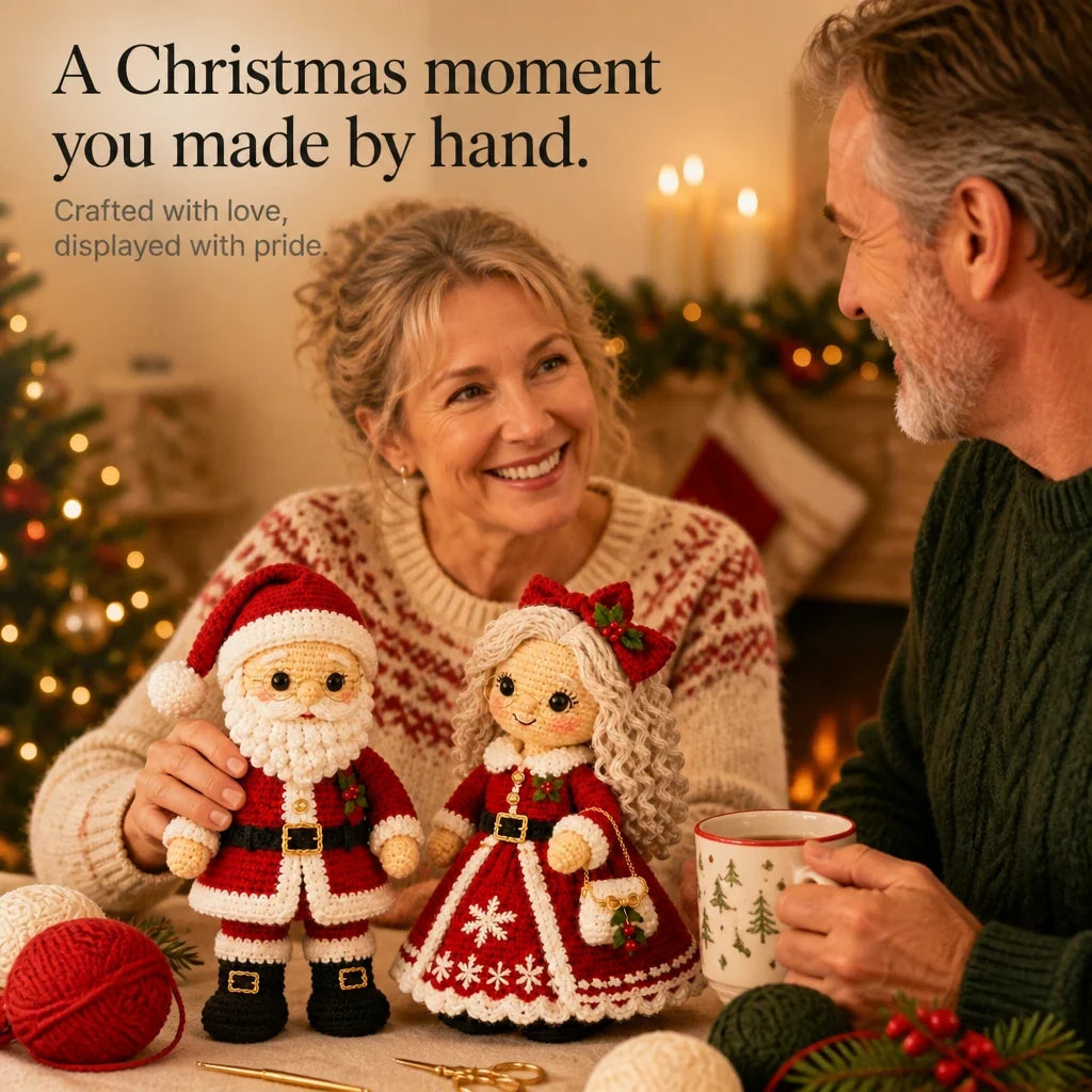 Santa and Mrs. Claus Crochet Kit, view 7