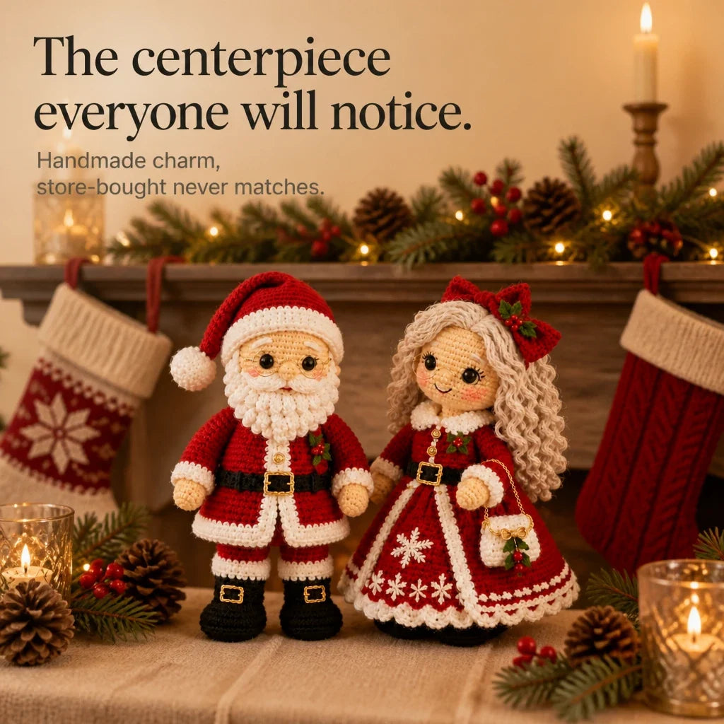 Santa and Mrs. Claus Crochet Kit, view 8