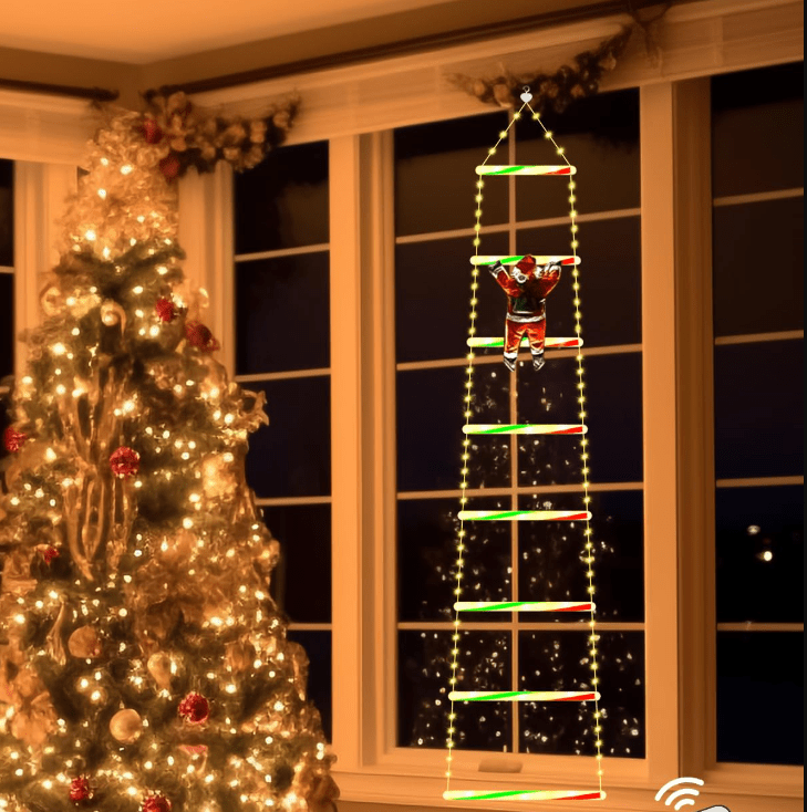 Santa Climbing Ladder LED Light, view 2