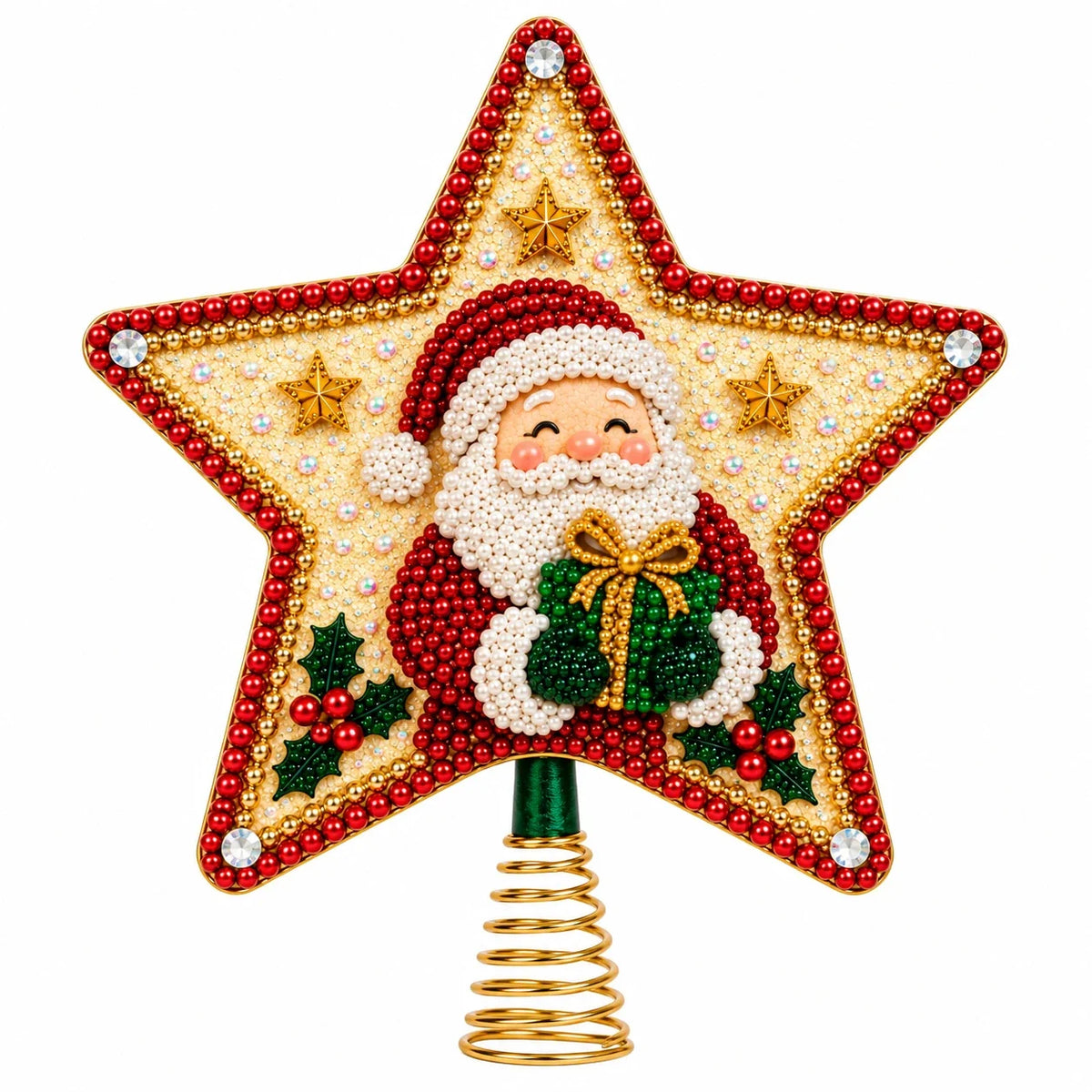 Santa Diamond Art Tree Topper Kit, Santa Claus