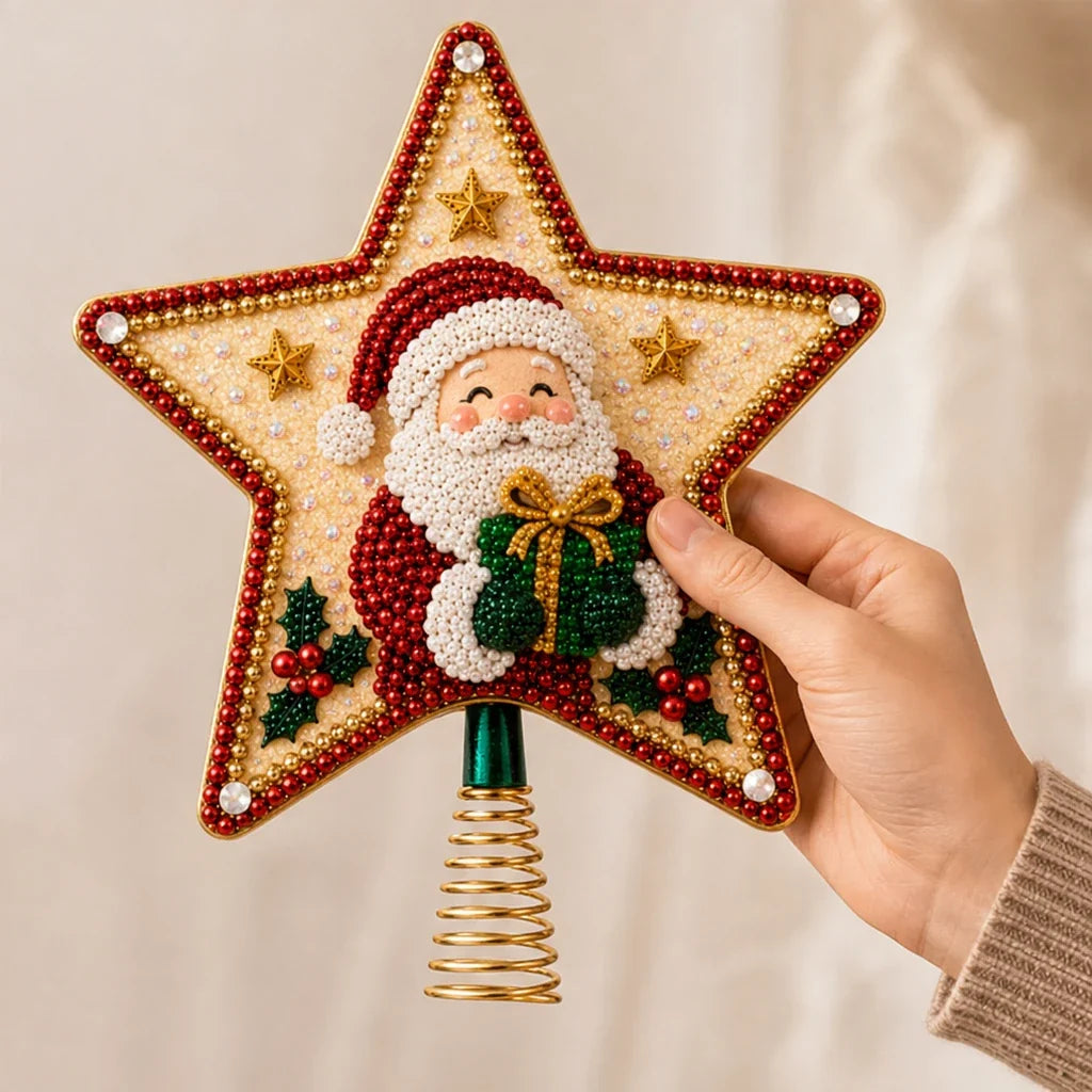 Santa Diamond Art Tree Topper Kit, view 9