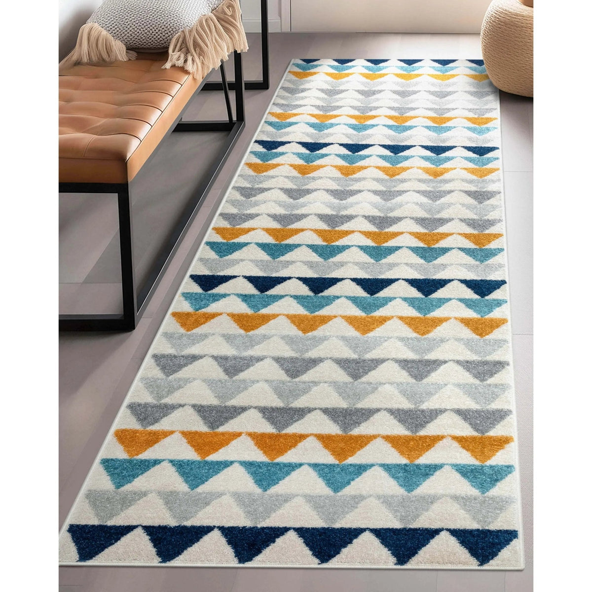 Scandinavian Triangle Pattern Rug, view 12