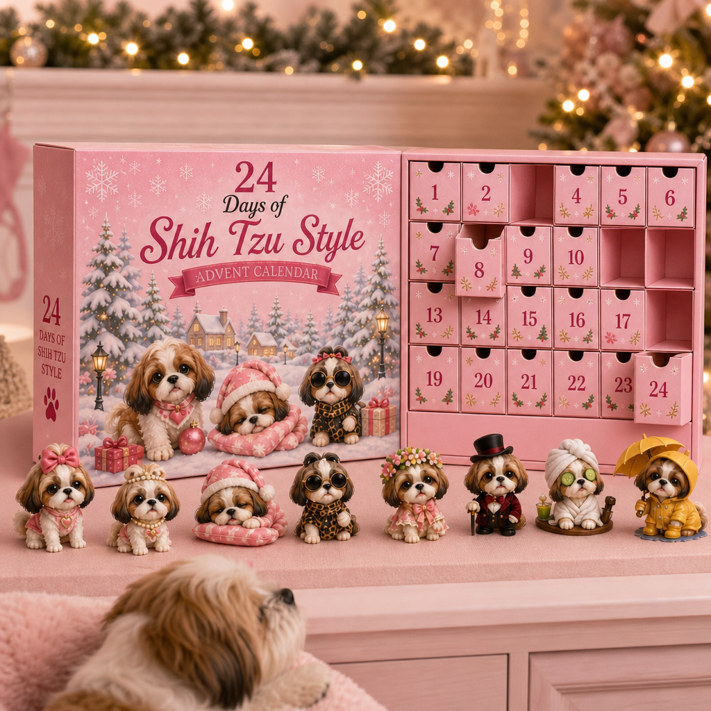 24-Day Shih Tzu Figurine Advent Calendar, view 1
