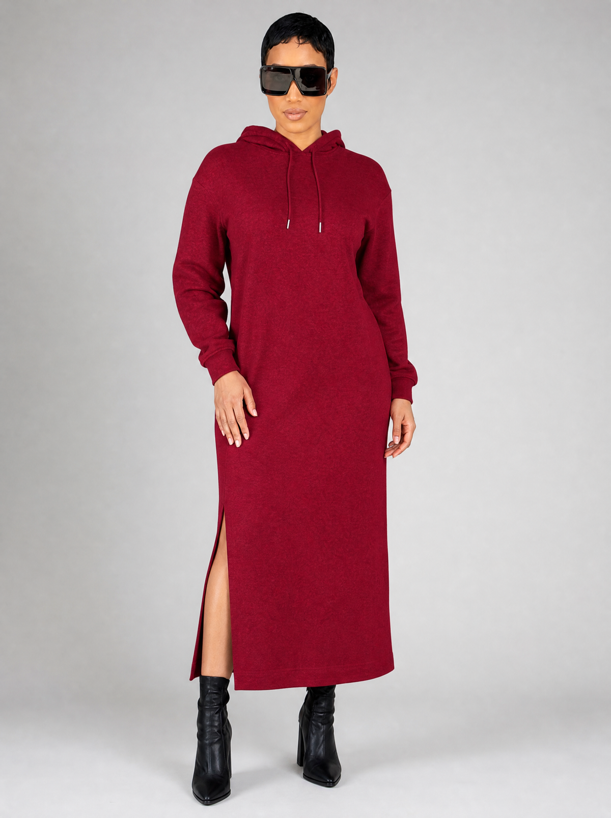 Slit Hem Hoodie Dress, main photo